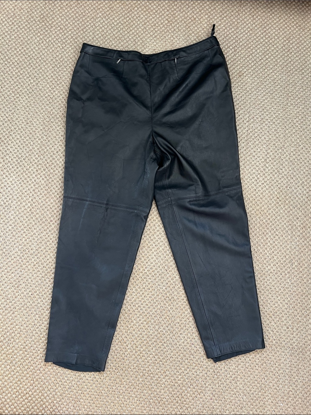 Emanuel by Emanuel Ungaro Black Genuine Leather Women’s  Pants